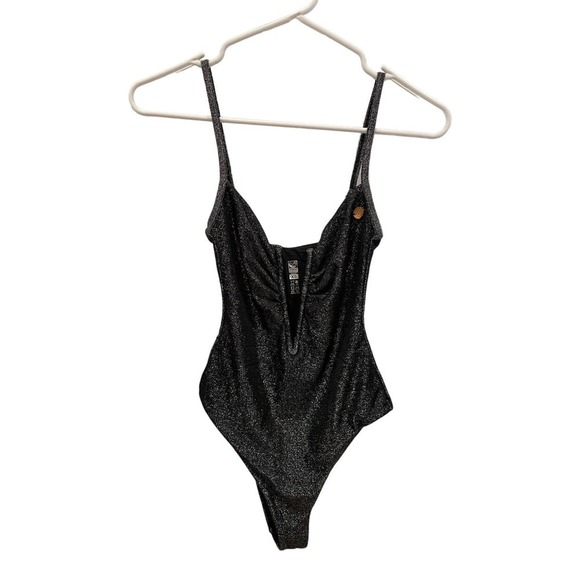 NWOT DIXXON WOMEN'S SUPREME ONE PIECE SWIMSUIT - SILVER SPARKLE, size XS - Picture 2 of 13